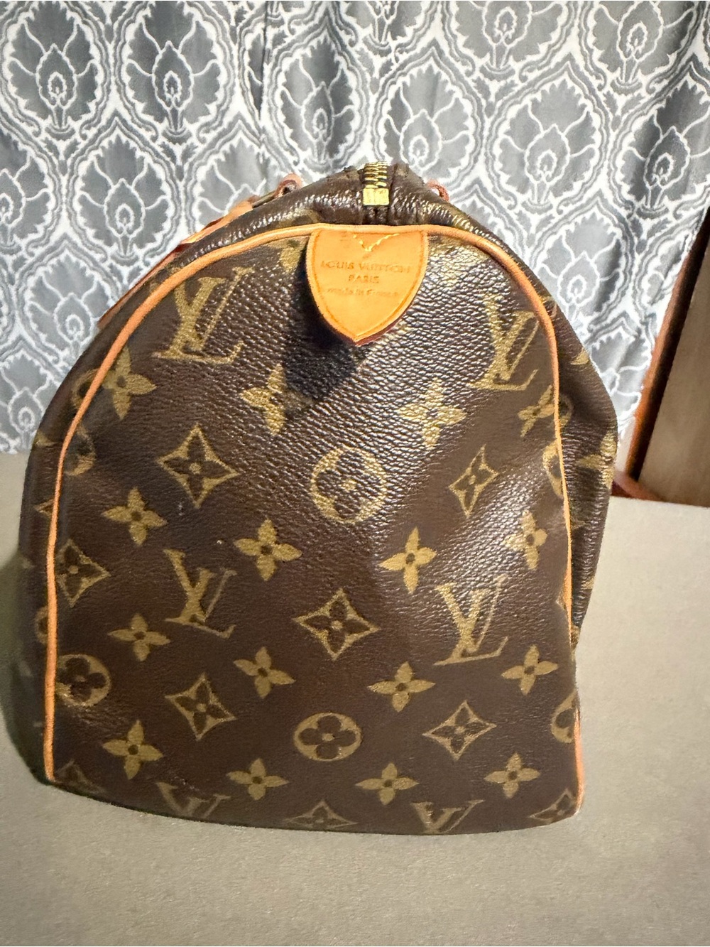 Louis Vuitton Brown Monogram Speedy with Pink V Graphic - Picture 2 of 16